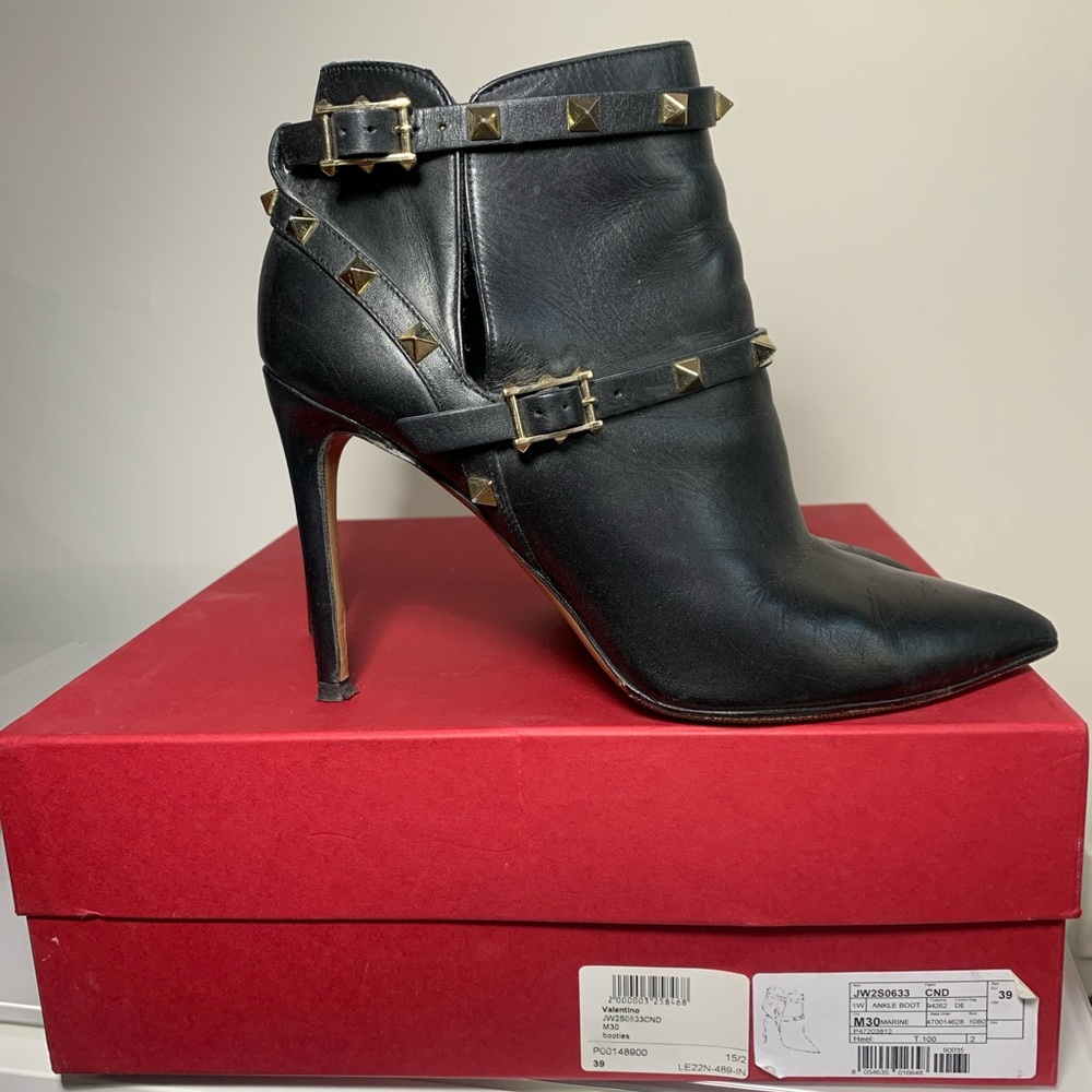 Valentino Rockstud Studded-Harness Bootie